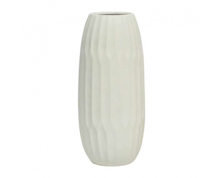 Sagebrook 16" Ceramic Vase - Creme