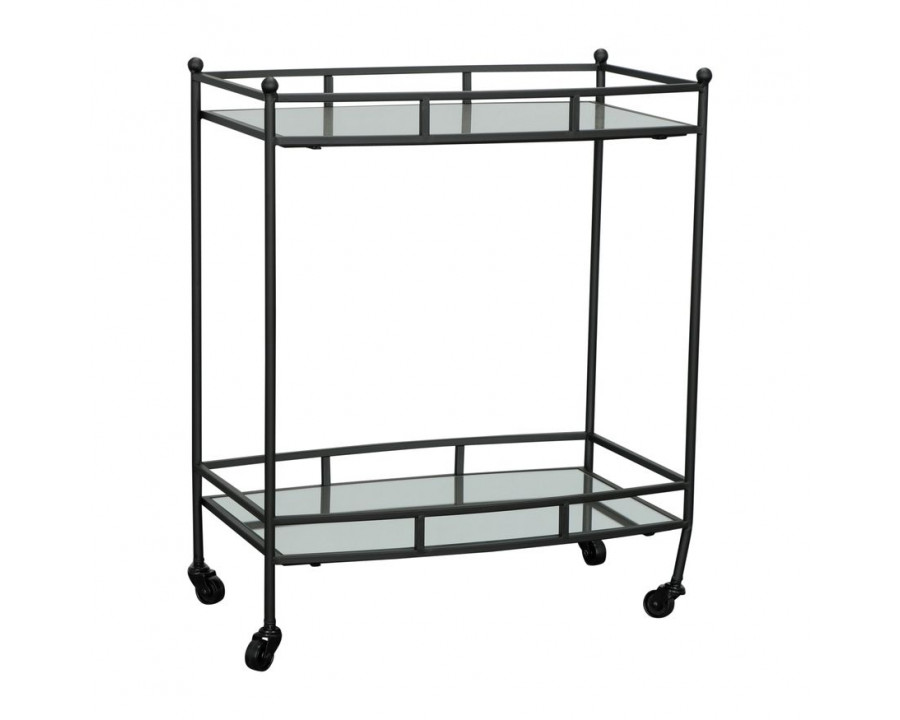 Sagebrook Two Tier Metal Bar Cart - Black