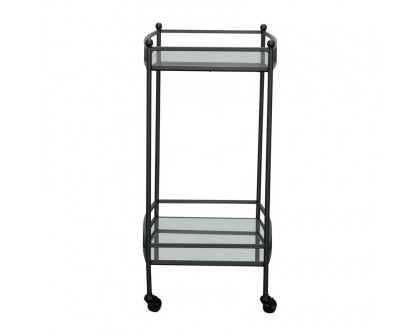 Sagebrook Two Tier Metal Bar Cart - Black