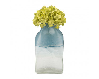 Sagebrook 13" Glass Bottle Vase - Delft