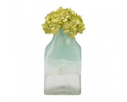 Sagebrook 13" Glass Bottle Vase - Aqua Haze