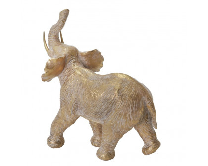 Sagebrook 12" Resin Elephant Decoration - Gold