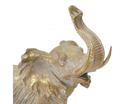 Sagebrook 12" Resin Elephant Decoration - Gold