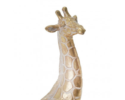 Sagebrook 10" Resin Sitting Giraffe - Gold