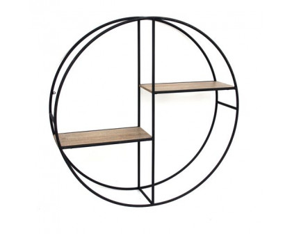 Sagebrook Metal/Wood Round Shelf