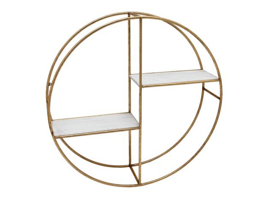 Sagebrook Metal/Wood Round Shelf