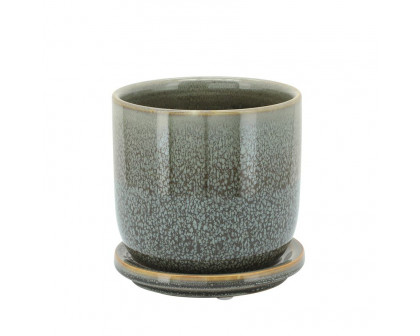 Sagebrook 5" Ceramic Planter With Saucer