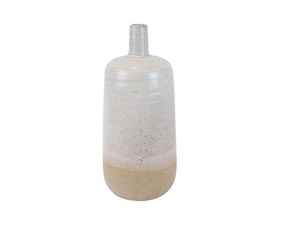 Sagebrook - 13" Ceramic Speckled Vase in Beige