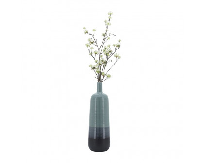 Sagebrook 17" Ceramic Tri-Colored Speckled Vase - Aqua Green