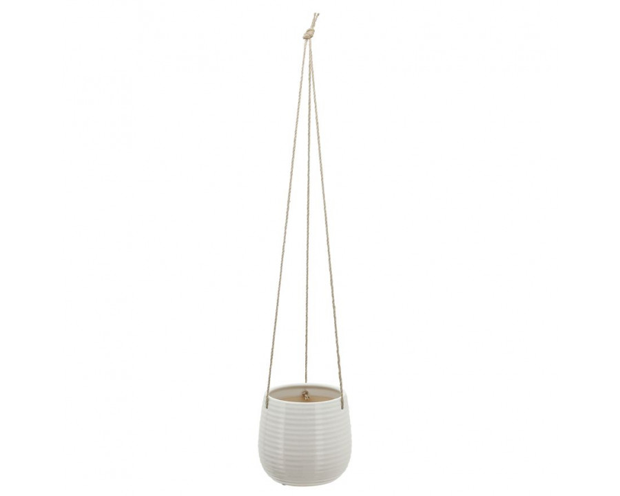 Sagebrook 6" Hanging Planter - White