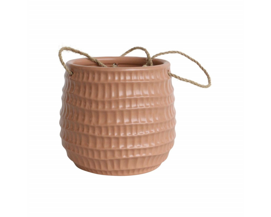 Sagebrook 6" Ceramic Dimpled Hanging Planter