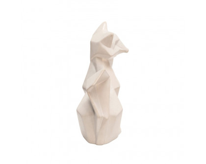 Sagebrook 10" Ceramic Modern Fox Figurine - White