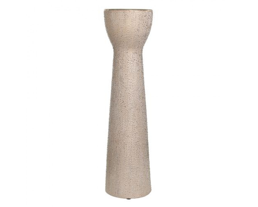 Sagebrook 16" Ceramic Bead Candle Holder - Champagne