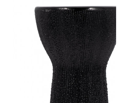 Sagebrook 14" Ceramic Bead Candle Holder - Black