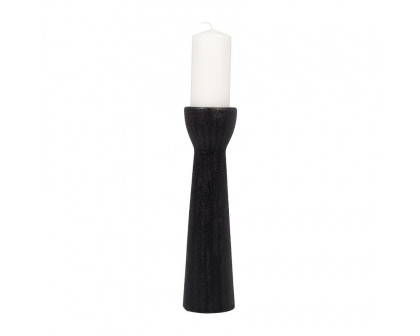 Sagebrook 16" Ceramic Bead Candle Holder - Black