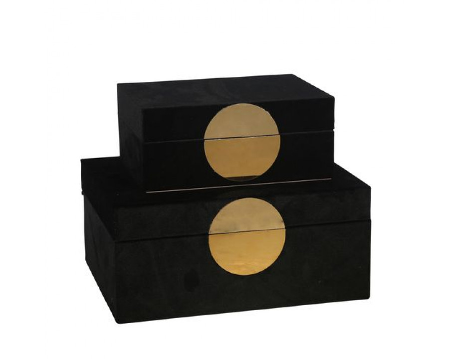 Sagebrook Velveteen Jewelry Box (Set Of 2)