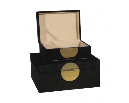 Sagebrook Velveteen Jewelry Box (Set Of 2)