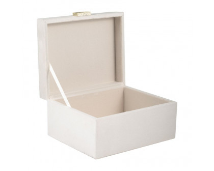 Sagebrook 7"/8"/9" Velveteen Jewelry Box (Set Of 3) - Cotton