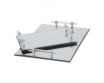 Sagebrook Mirrored Trays (Set Of 2)