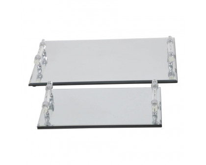 Sagebrook Mirrored Trays (Set Of 2)