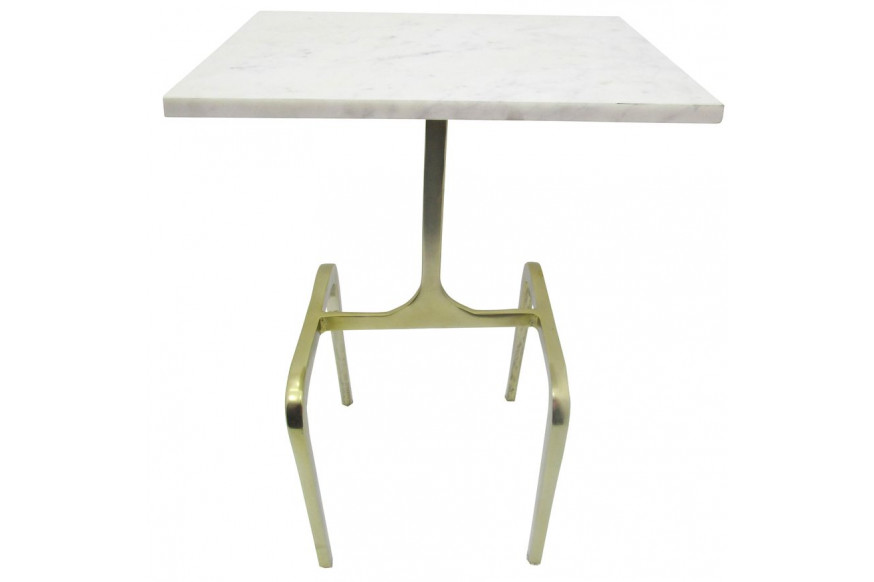 Sagebrook™ Metal 4-Legged Accent Table - White Marble