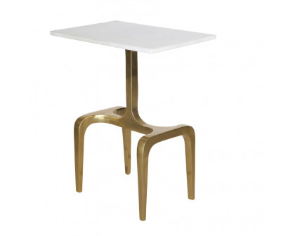 Sagebrook™ Metal 4-Legged Accent Table - White Marble