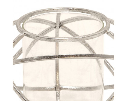 Sagebrook 6" Orb Candle Holders (Set Of 2) - Silver