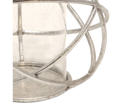 Sagebrook 6" Orb Candle Holders (Set Of 2) - Silver