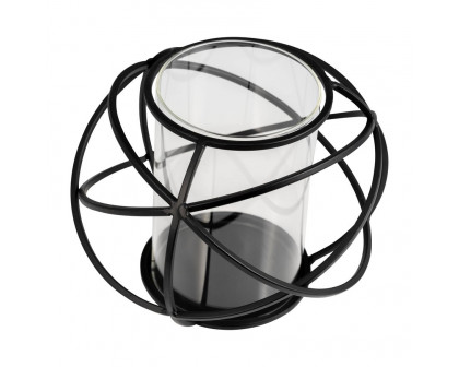 Sagebrook 6" Orb Candle Holders (Set Of 2) - Black