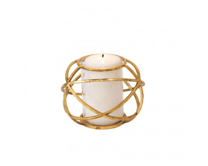 Sagebrook 6" Orb Candle Holders (Set Of 2) - Gold