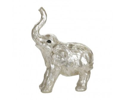 Sagebrook 11" Elephant Figurine - Silver