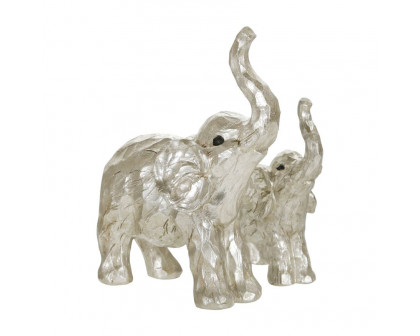 Sagebrook 11" Elephant Figurine - Silver