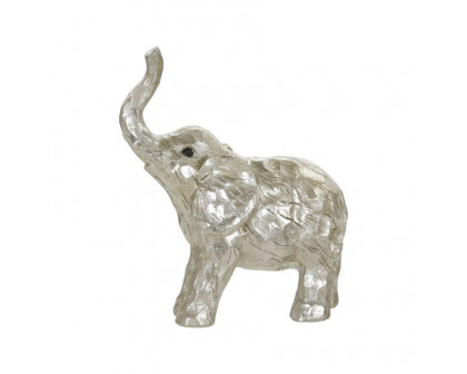 Sagebrook 8" Elephant Figurine - Silver