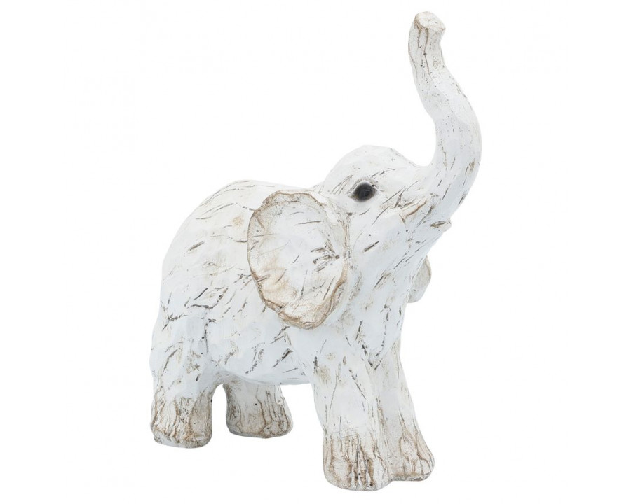 Sagebrook 11" Elephant Figurine - White