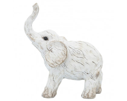 Sagebrook 11" Elephant Figurine - White