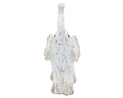 Sagebrook 11" Elephant Figurine - White