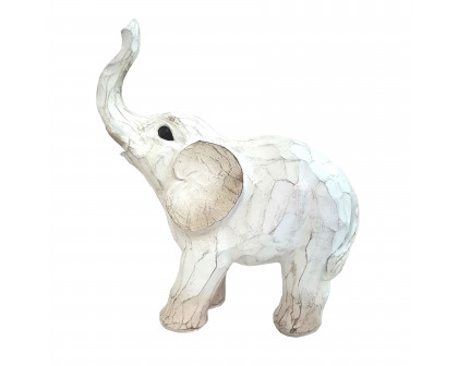 Sagebrook 8" Elephant Figurine - White