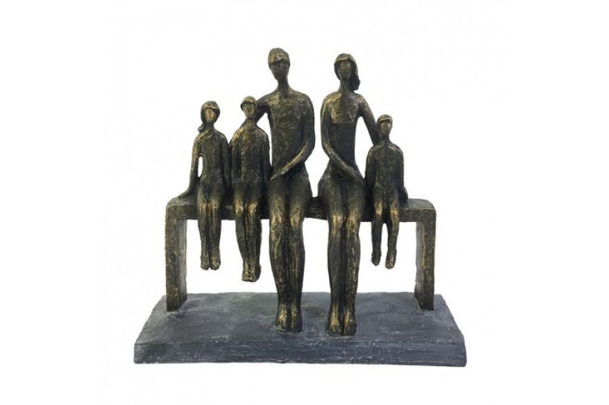 Sagebrook™ 10" Polyresin Family Sculpture - Bronze