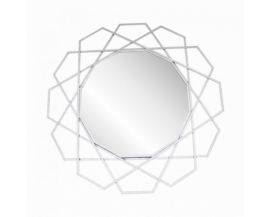 Sagebrook Metal Geometric Mirror - Silver