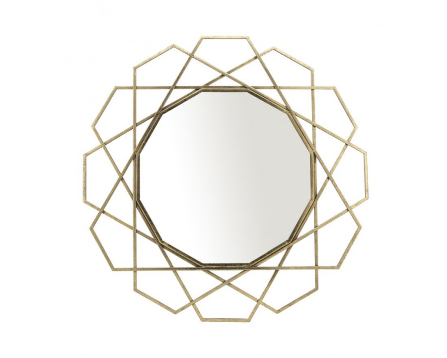 Sagebrook Metal Geometric Mirror - Gold