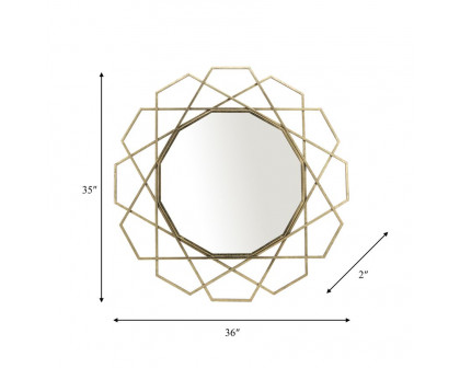 Sagebrook™ Metal Geometric Mirror - Gold