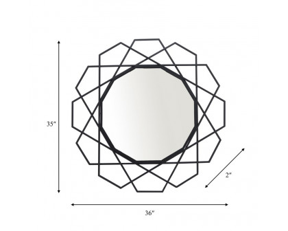 Sagebrook™ Metal Geometric Mirror - Black