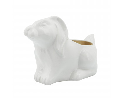 Sagebrook 7" Rabbit Planter - White