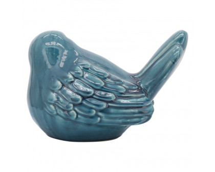 Sagebrook 10" Ceramic Bird Figurine - Turquiose