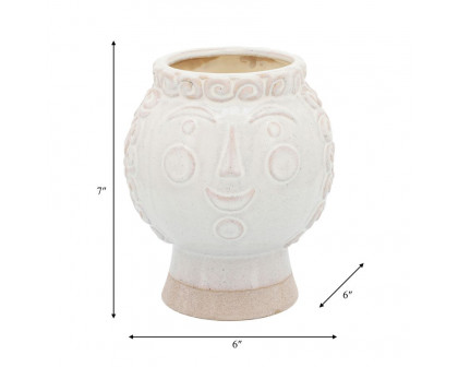 Sagebrook™ 6" Grandma Face Planter - Ivory