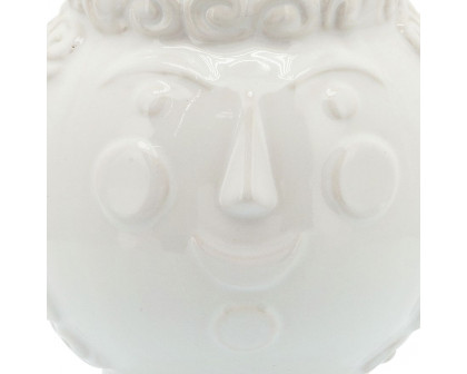 Sagebrook 6" Grandma Face Planter - White