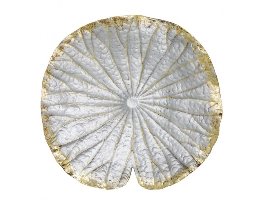 Sagebrook - Polyresin Lotus Wall Decor in Silver/Gold