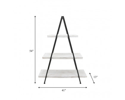 Sagebrook - Metal/Wood Pyramid Shelf