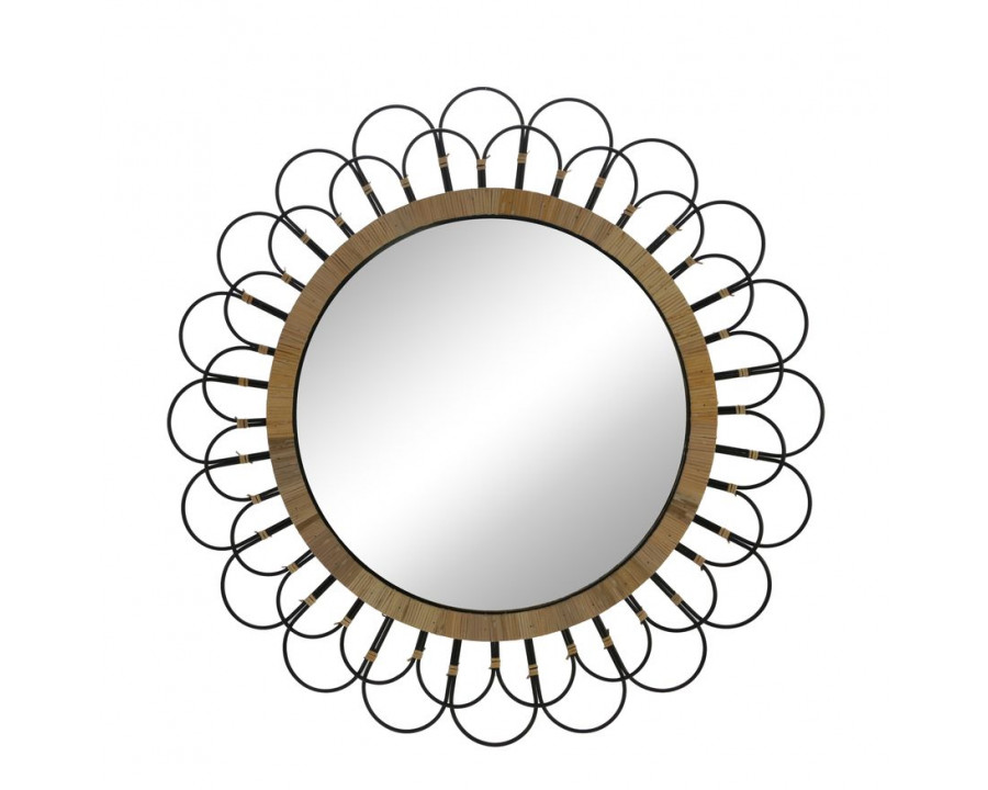 Sagebrook Daisy Wall Mirror - Black