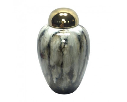 Sagebrook 14" Urn With Gold Lid